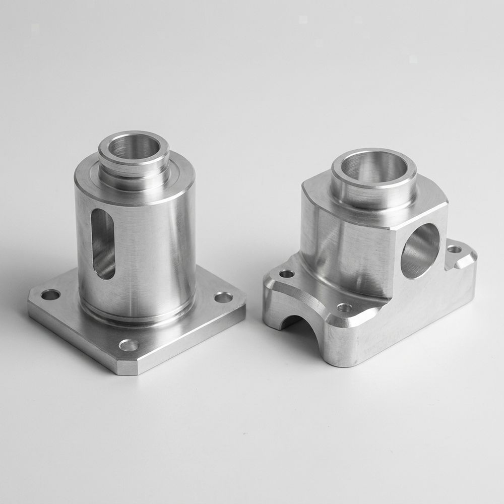 CNC turned shaft bearing mount blocks