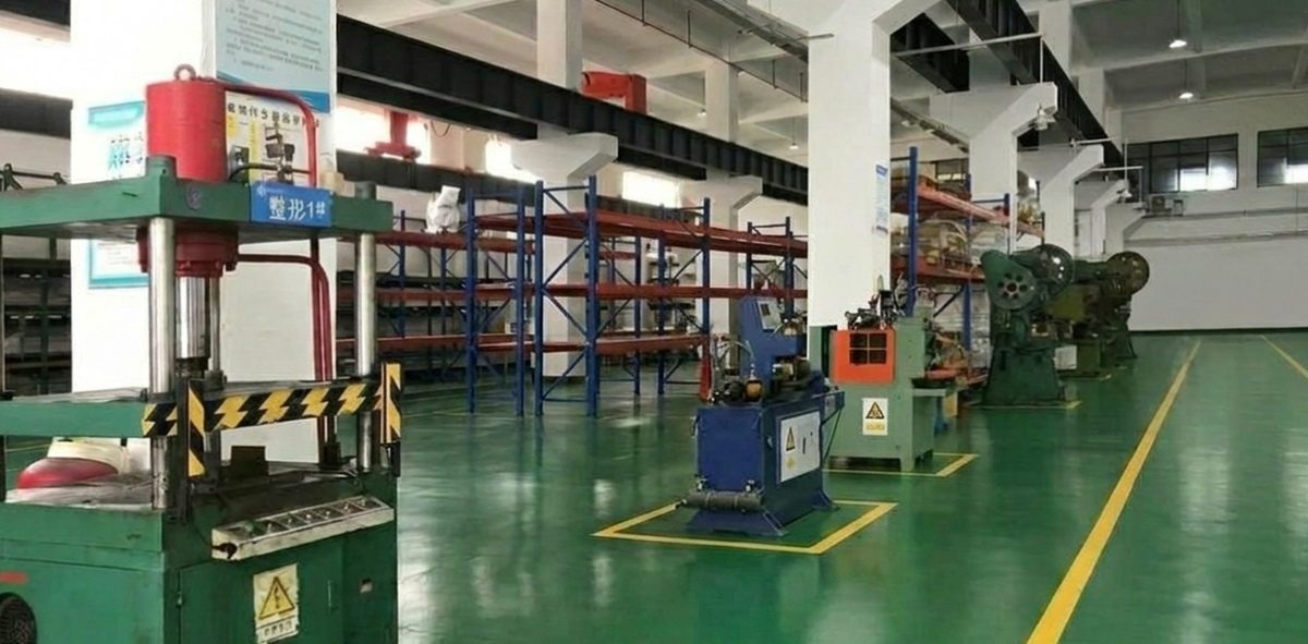 Press straightening and forming equipment at Suhang Metal stamping workshop